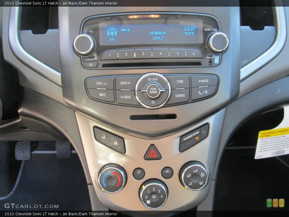 Jet Black/Dark Titanium Interior Controls for the 2013 Chevrolet Sonic LT Hatch #73365549