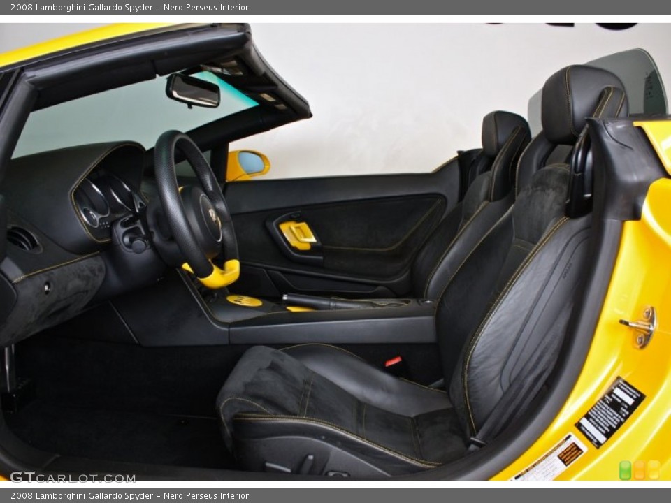 Nero Perseus Interior Front Seat for the 2008 Lamborghini Gallardo Spyder #73366323