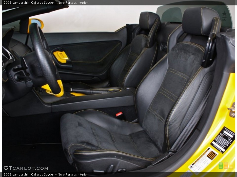 Nero Perseus Interior Front Seat for the 2008 Lamborghini Gallardo Spyder #73366394