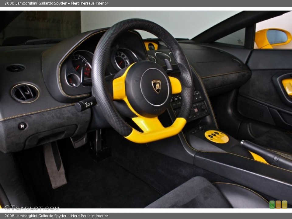 Nero Perseus Interior Steering Wheel for the 2008 Lamborghini Gallardo Spyder #73366454