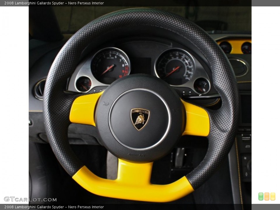 Nero Perseus Interior Steering Wheel for the 2008 Lamborghini Gallardo Spyder #73366505