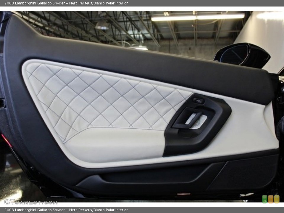 Nero Perseus/Bianco Polar Interior Door Panel for the 2008 Lamborghini Gallardo Spyder #73367130