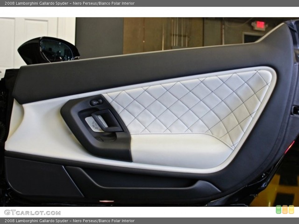 Nero Perseus/Bianco Polar Interior Door Panel for the 2008 Lamborghini Gallardo Spyder #73367138