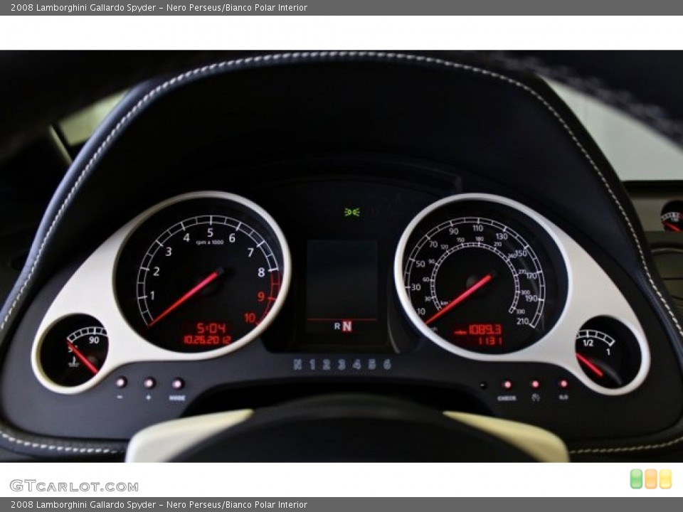 Nero Perseus/Bianco Polar Interior Gauges for the 2008 Lamborghini Gallardo Spyder #73367354