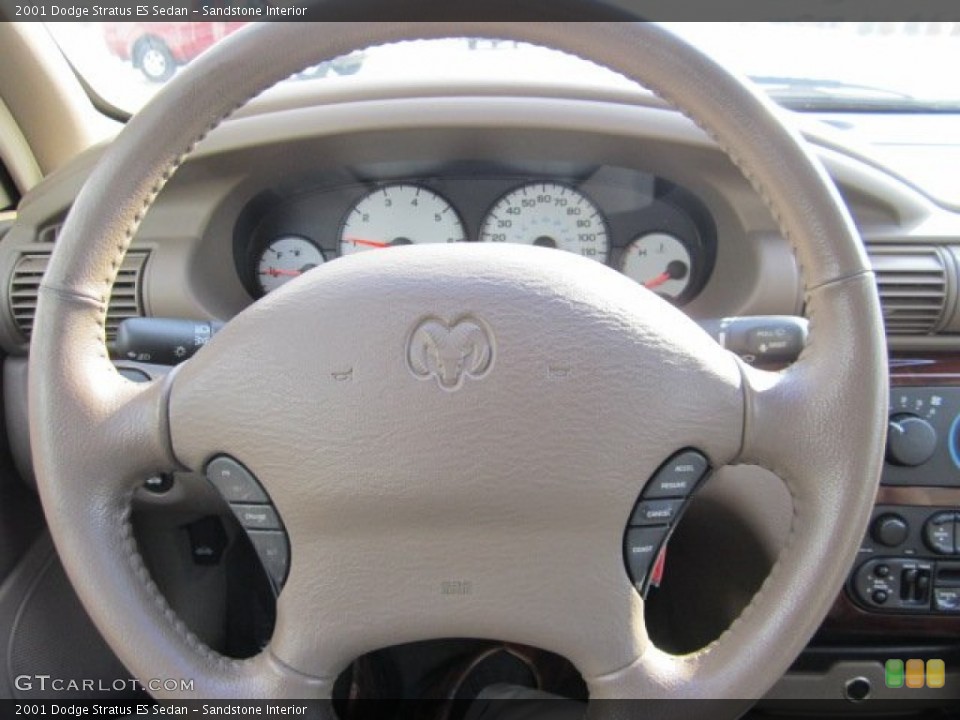 Sandstone Interior Steering Wheel for the 2001 Dodge Stratus ES Sedan #73367861