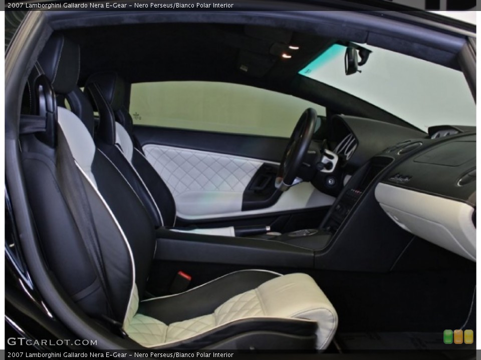 Nero Perseus/Bianco Polar Interior Photo for the 2007 Lamborghini Gallardo Nera E-Gear #73368020