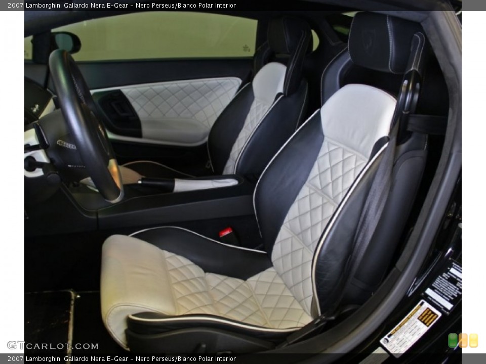 Nero Perseus/Bianco Polar Interior Front Seat for the 2007 Lamborghini Gallardo Nera E-Gear #73368043