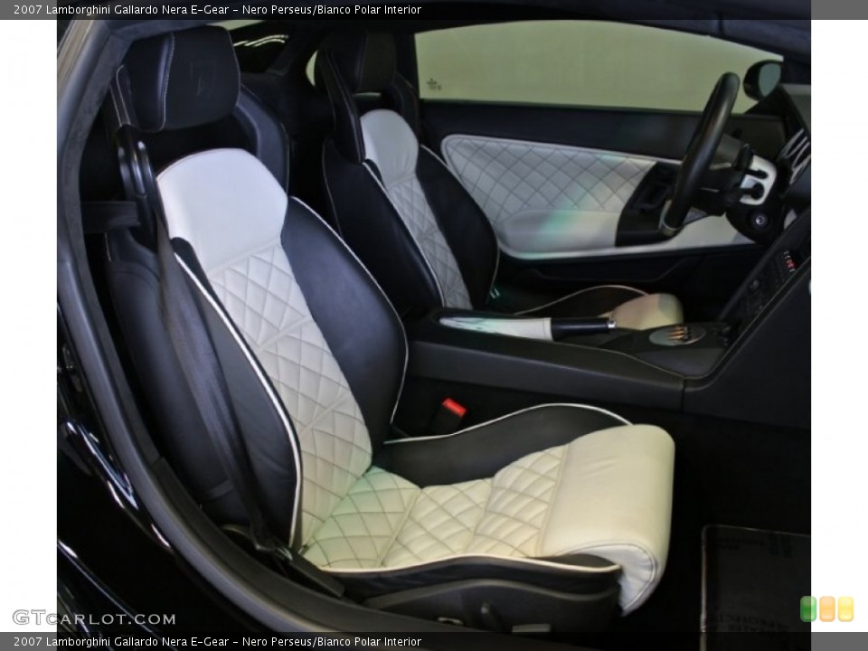 Nero Perseus/Bianco Polar Interior Front Seat for the 2007 Lamborghini Gallardo Nera E-Gear #73368068