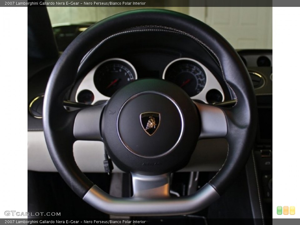 Nero Perseus/Bianco Polar Interior Steering Wheel for the 2007 Lamborghini Gallardo Nera E-Gear #73368152