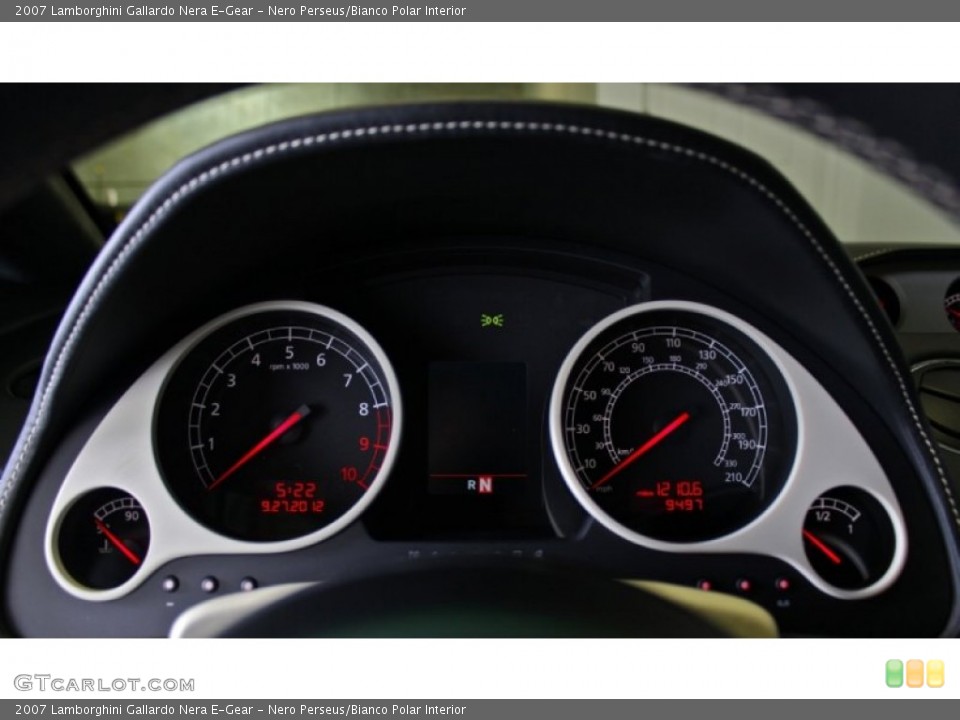 Nero Perseus/Bianco Polar Interior Gauges for the 2007 Lamborghini Gallardo Nera E-Gear #73368179