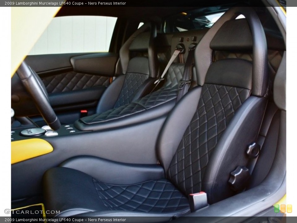 Nero Perseus Interior Front Seat for the 2009 Lamborghini Murcielago LP640 Coupe #73368985
