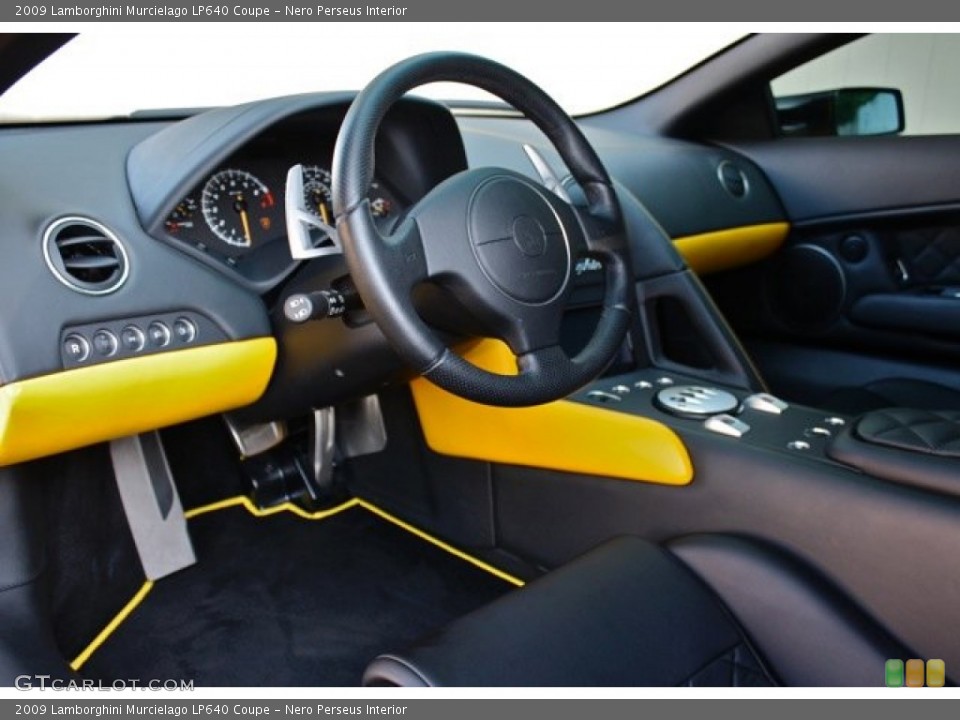 Nero Perseus Interior Prime Interior for the 2009 Lamborghini Murcielago LP640 Coupe #73369023