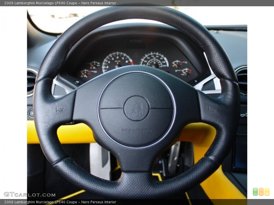 Nero Perseus Interior Steering Wheel for the 2009 Lamborghini Murcielago LP640 Coupe #73369075