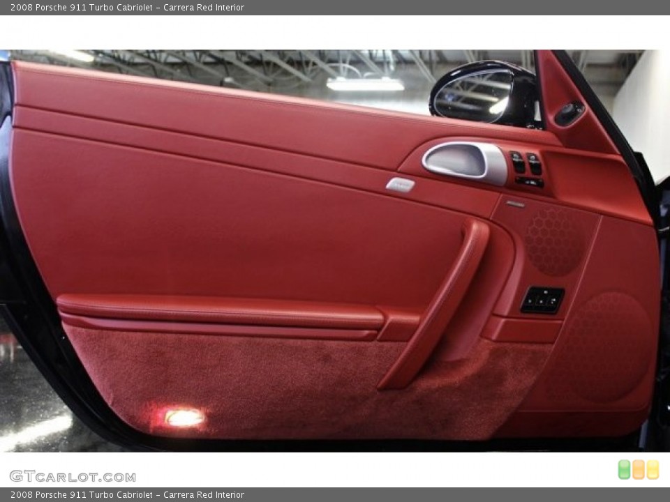 Carrera Red Interior Door Panel for the 2008 Porsche 911 Turbo Cabriolet #73369643