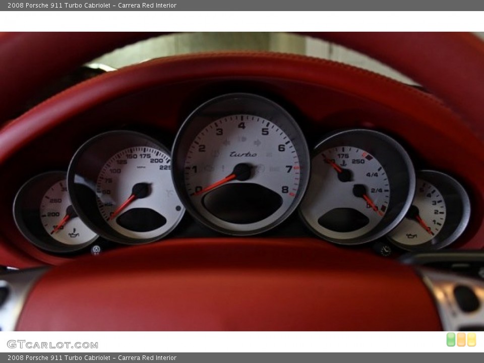 Carrera Red Interior Gauges for the 2008 Porsche 911 Turbo Cabriolet #73369722