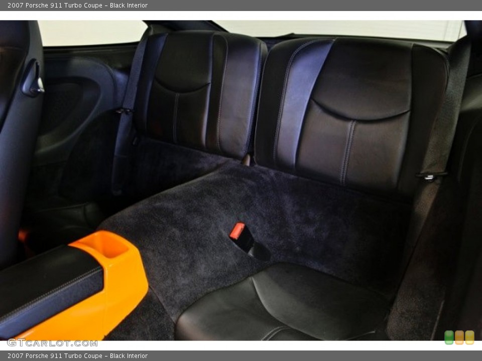 Black Interior Rear Seat for the 2007 Porsche 911 Turbo Coupe #73370189