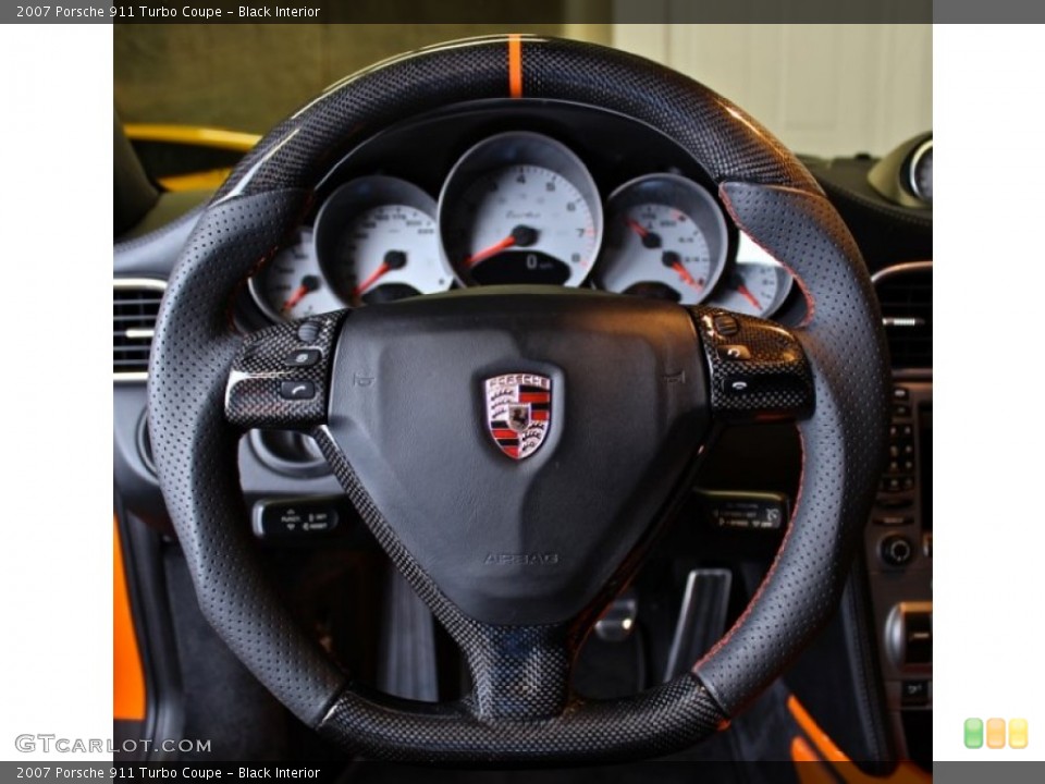 Black Interior Steering Wheel for the 2007 Porsche 911 Turbo Coupe #73370228