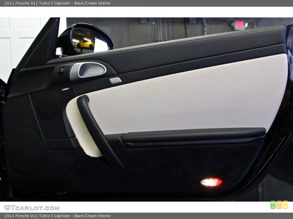 Black/Cream Interior Door Panel for the 2011 Porsche 911 Turbo S Cabriolet #73371635