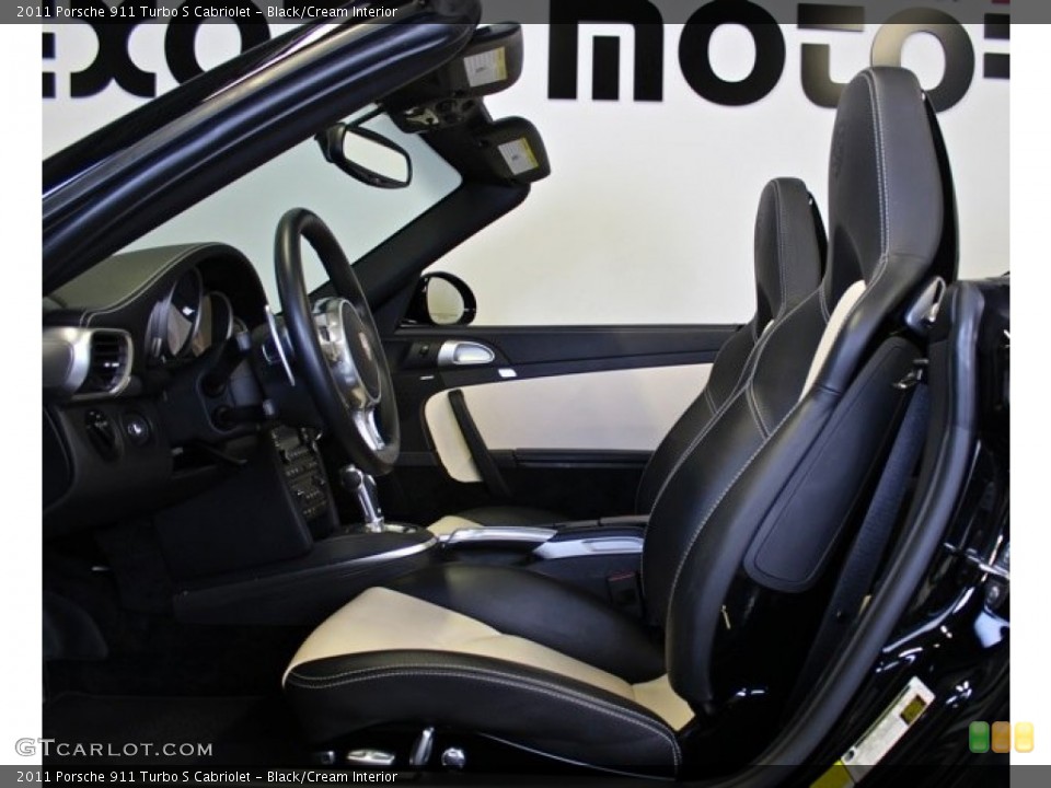 Black/Cream Interior Photo for the 2011 Porsche 911 Turbo S Cabriolet #73371655
