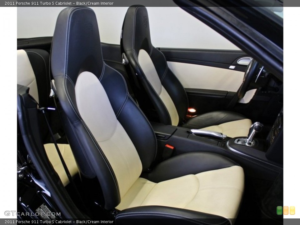 Black/Cream Interior Photo for the 2011 Porsche 911 Turbo S Cabriolet #73371702