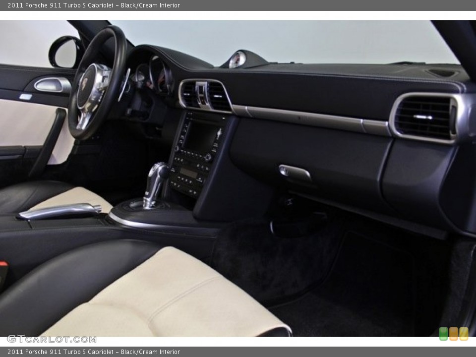 Black/Cream Interior Dashboard for the 2011 Porsche 911 Turbo S Cabriolet #73371758