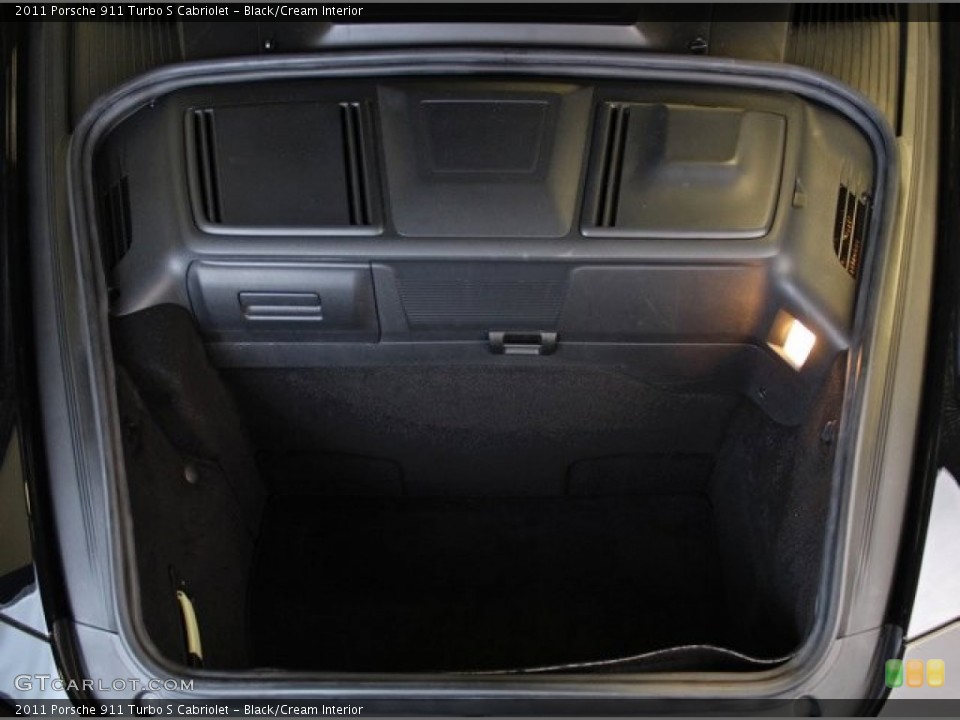 Black/Cream Interior Trunk for the 2011 Porsche 911 Turbo S Cabriolet #73371860