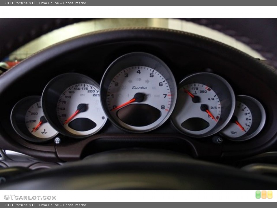 Cocoa Interior Gauges for the 2011 Porsche 911 Turbo Coupe #73372486