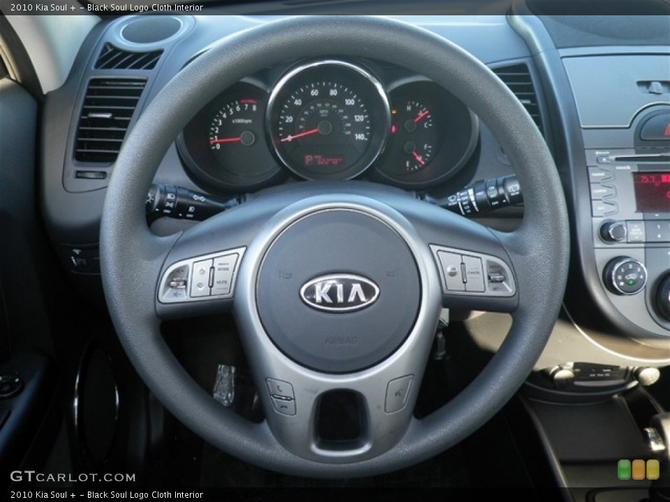 Black Soul Logo Cloth Interior Steering Wheel for the 2010 Kia Soul + #73372805