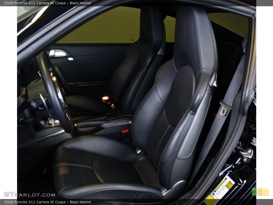 Black Interior Front Seat for the 2009 Porsche 911 Carrera 4S Coupe #73373151