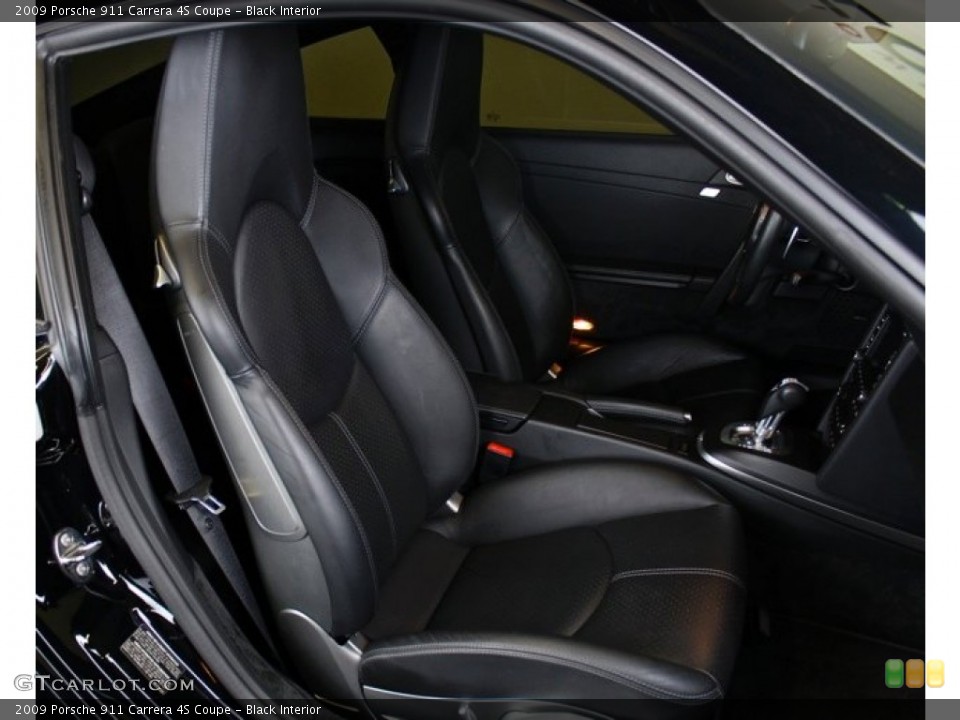 Black Interior Front Seat for the 2009 Porsche 911 Carrera 4S Coupe #73373180