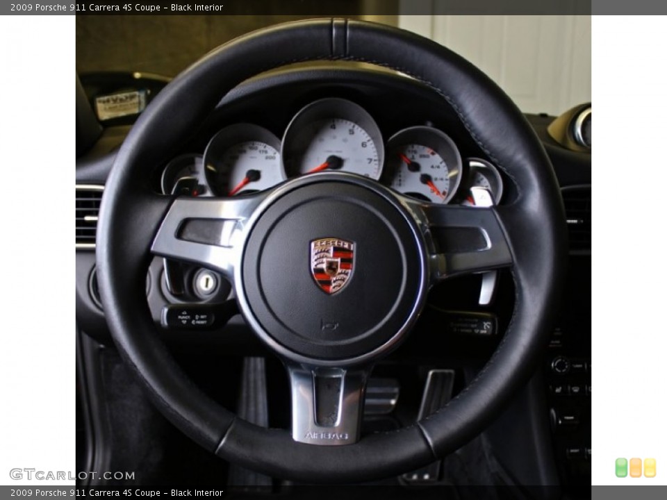Black Interior Steering Wheel for the 2009 Porsche 911 Carrera 4S Coupe #73373261