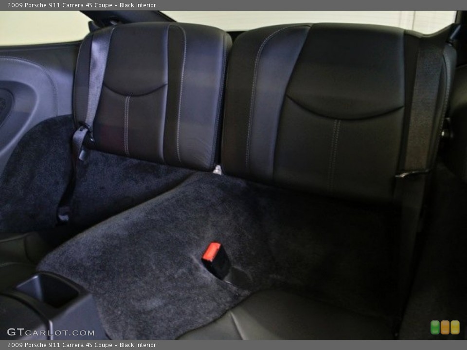 Black Interior Rear Seat for the 2009 Porsche 911 Carrera 4S Coupe #73374018