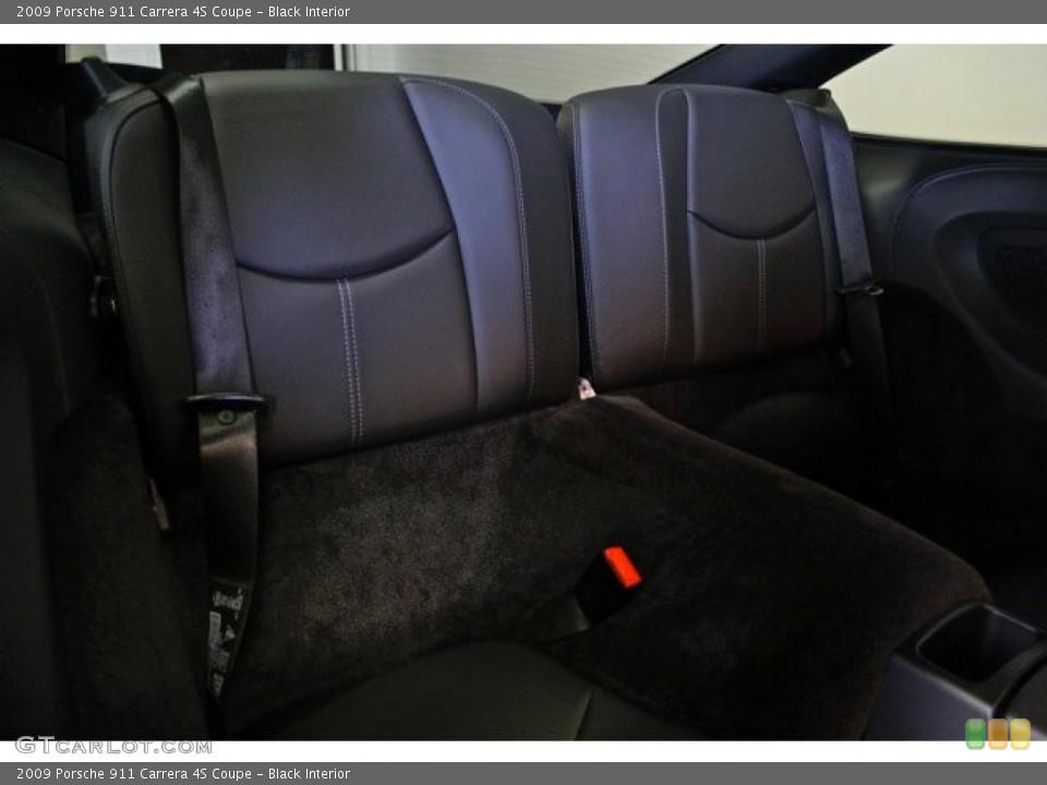 Black Interior Rear Seat for the 2009 Porsche 911 Carrera 4S Coupe #73374035
