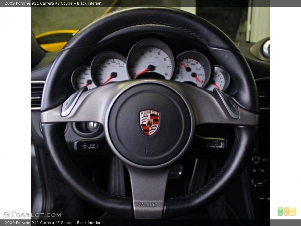 Black Interior Steering Wheel for the 2009 Porsche 911 Carrera 4S Coupe #73374082