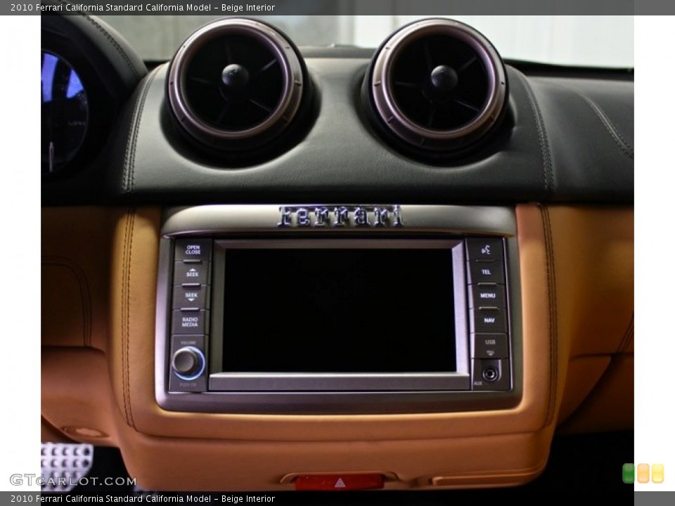 Beige Interior Controls for the 2010 Ferrari California  #73376663