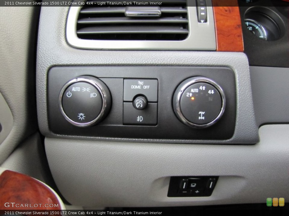 Light Titanium/Dark Titanium Interior Controls for the 2011 Chevrolet Silverado 1500 LTZ Crew Cab 4x4 #73377325