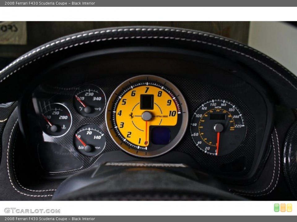 Black Interior Gauges for the 2008 Ferrari F430 Scuderia Coupe #73377410