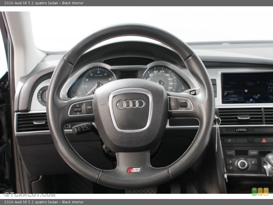 Black Interior Steering Wheel for the 2010 Audi S6 5.2 quattro Sedan #73377953