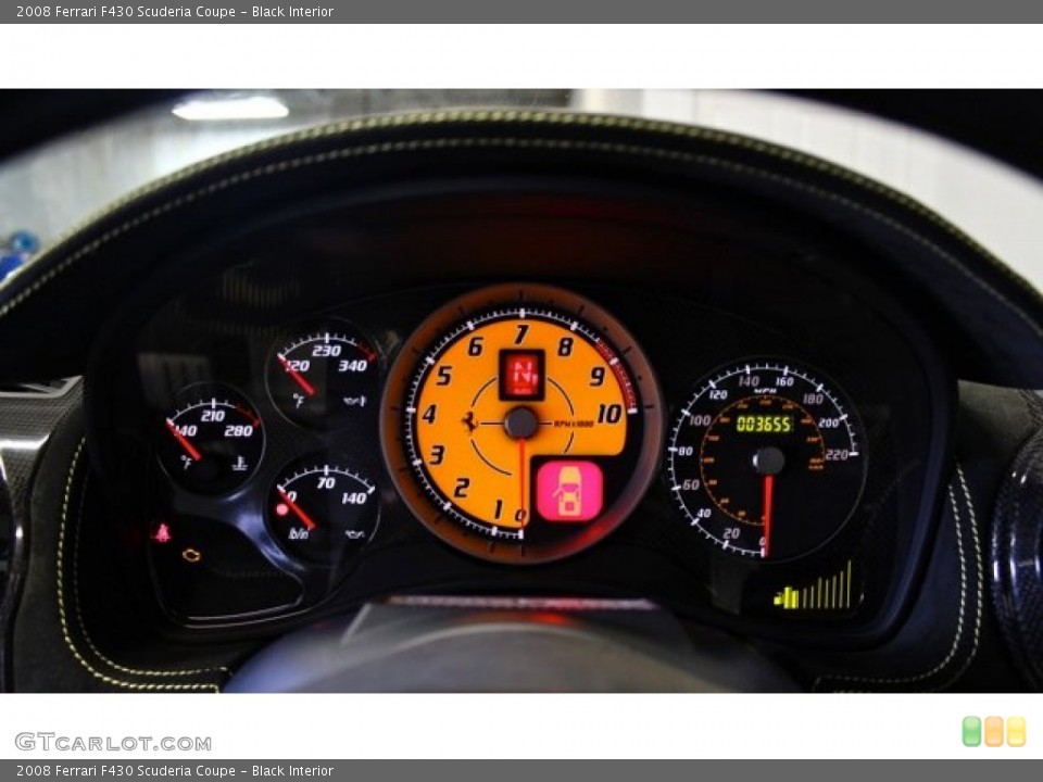 Black Interior Gauges for the 2008 Ferrari F430 Scuderia Coupe #73378246