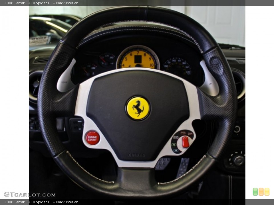 Black Interior Steering Wheel for the 2008 Ferrari F430 Spider F1 #73378943