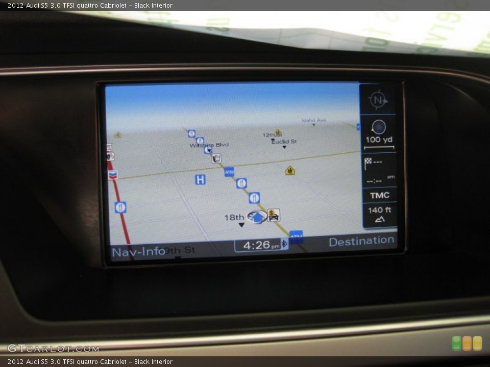 Black Interior Navigation for the 2012 Audi S5 3.0 TFSI quattro Cabriolet #73379072