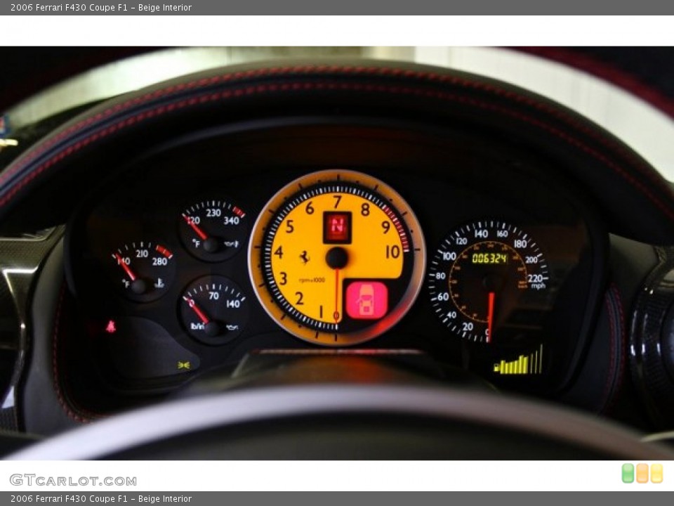 Beige Interior Gauges for the 2006 Ferrari F430 Coupe F1 #73381232