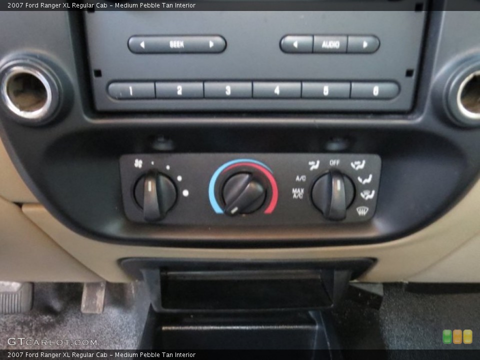 Medium Pebble Tan Interior Controls for the 2007 Ford Ranger XL Regular Cab #73381268