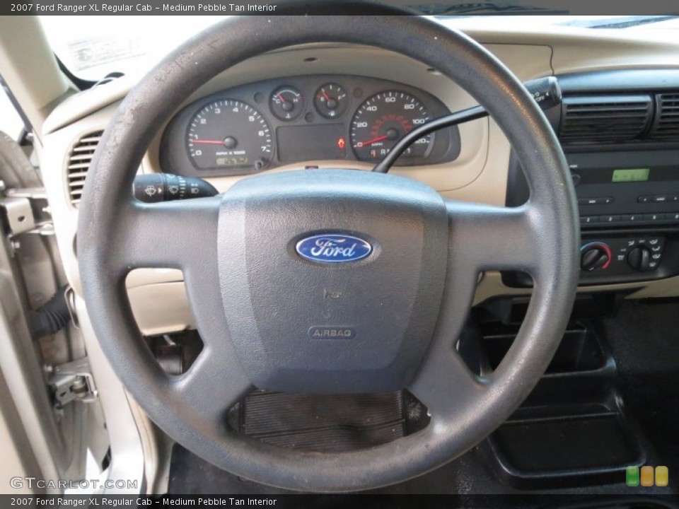 Medium Pebble Tan Interior Steering Wheel for the 2007 Ford Ranger XL Regular Cab #73381287