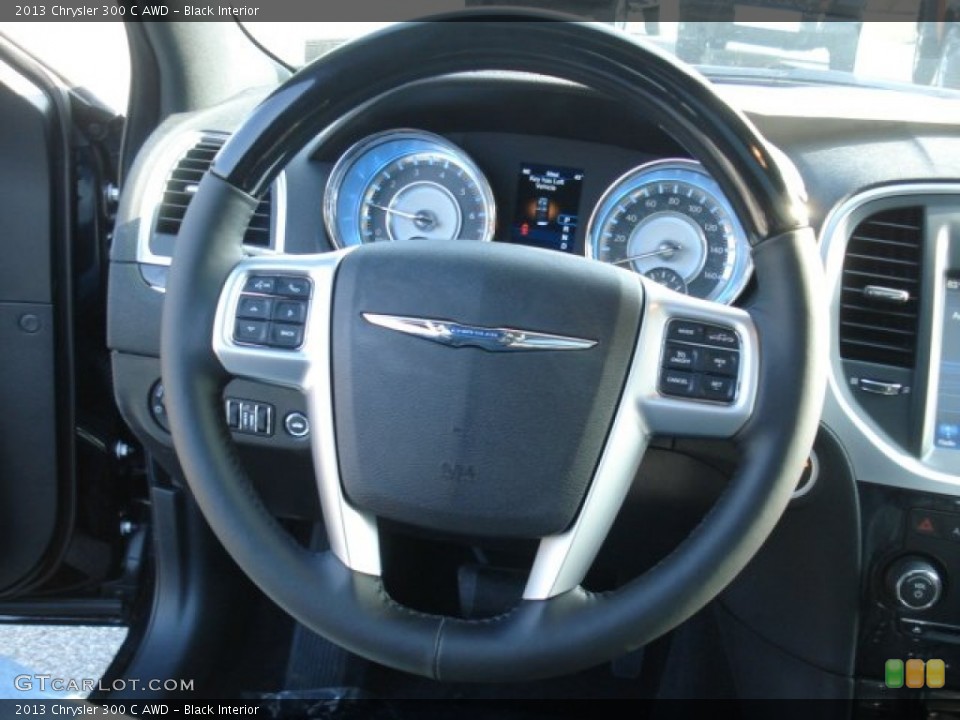 Black Interior Steering Wheel for the 2013 Chrysler 300 C AWD #73382936