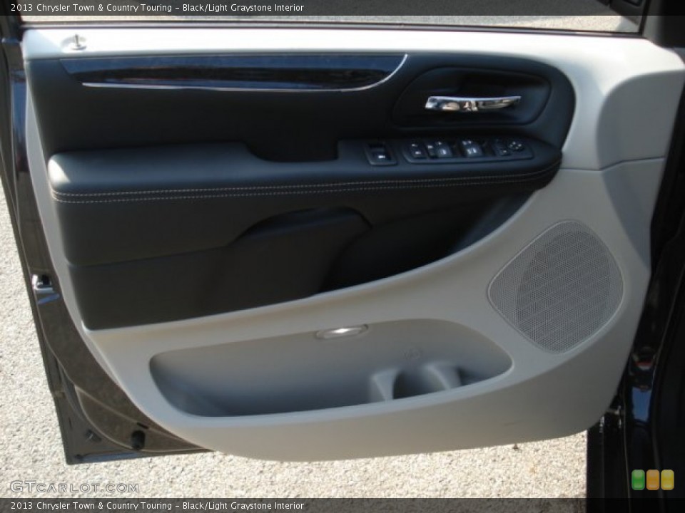 Black/Light Graystone Interior Door Panel for the 2013 Chrysler Town & Country Touring #73383209