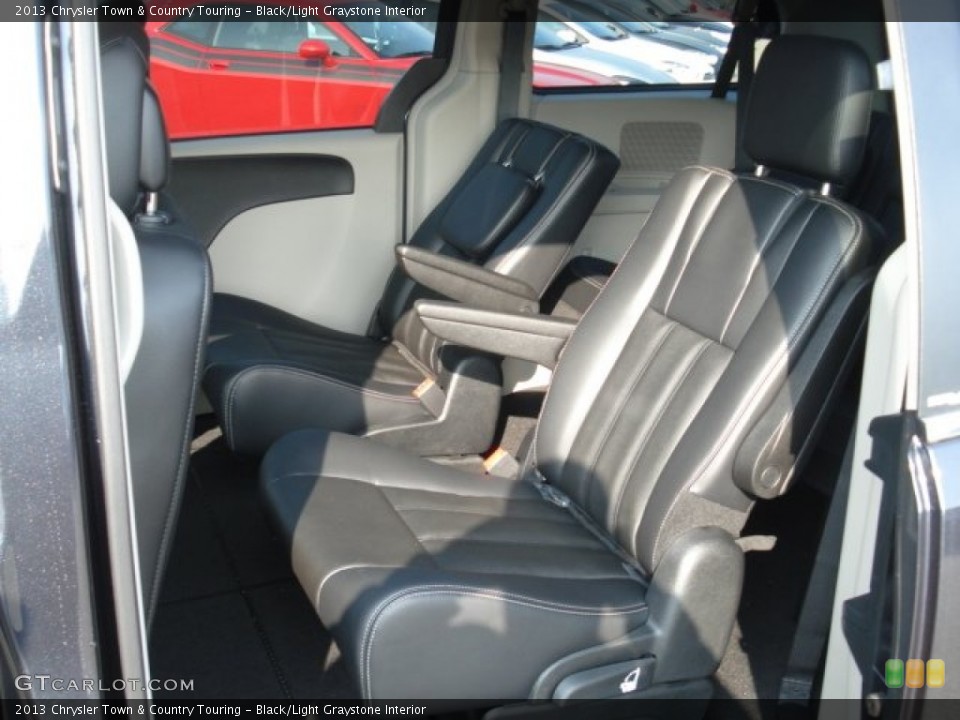 Black/Light Graystone Interior Rear Seat for the 2013 Chrysler Town & Country Touring #73383218
