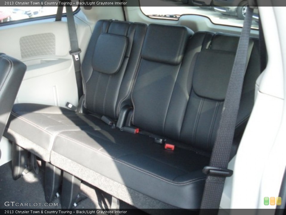 Black/Light Graystone Interior Rear Seat for the 2013 Chrysler Town & Country Touring #73383236