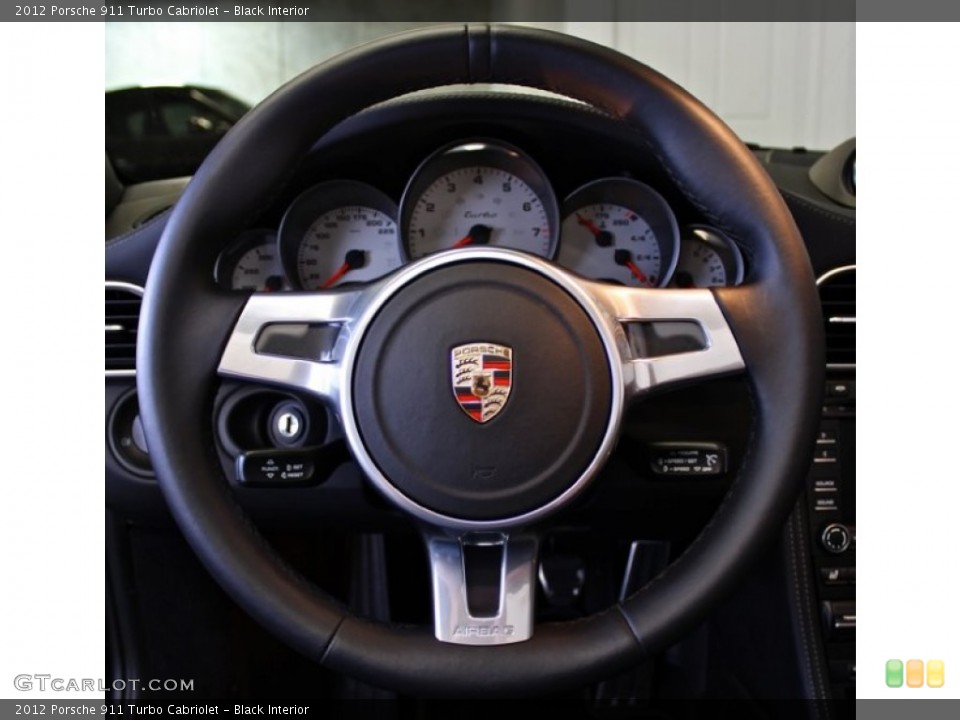 Black Interior Steering Wheel for the 2012 Porsche 911 Turbo Cabriolet #73383398