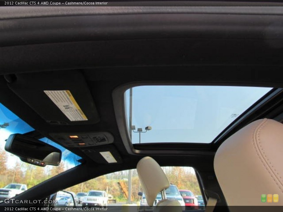 Cashmere/Cocoa Interior Sunroof for the 2012 Cadillac CTS 4 AWD Coupe #73383965